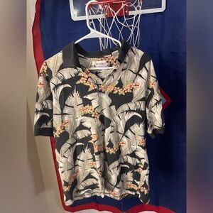 SUMMA Dress shirt | Size Medium | Black, orange, green, & white